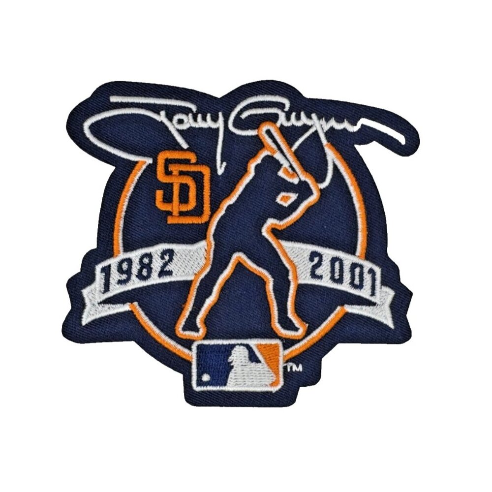 Tony Gwynn Retirement 2001 San Diego Padres Embroidered 4in Iron / Sew-On Patch